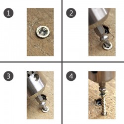 Screw remover drill set - 4 piecesBits & drills