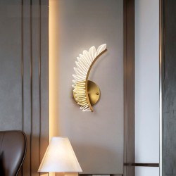 ApliquesLámpara de pared LED moderna - diseño alas doradas - interior
