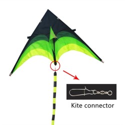 CometaCometa súper grande - negra - verde - con hilo - 160 cm