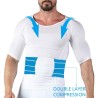 CamisetasCamiseta de adelgazamiento para hombre - manga corta - compresión - moldeador de cuerpo