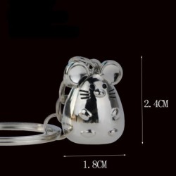 Mini metal mouse - keychainKeyrings