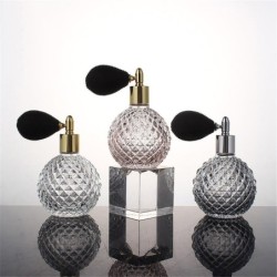 PerfumeFrasco de perfume vintage - envase vacio - con atomizador - copa de cristal - 100ml