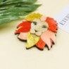 Colorful lion's head - acrylic broochBrooches