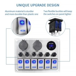 Herramientas & mantenimientoBalancín de metal a prueba de agua - panel de interruptores de palanca - disyuntor - USB - 4/6 ba...