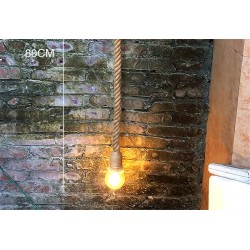 ApliquesPipa industrial - lámpara de pared vintage con cuerda de cáñamo