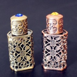 PerfumeFrasco de perfume de metal retro - con cristal - estilo árabe - 3ml