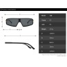 Gafas de solGafas de sol ojo de gato, extragrandes, parte superior plana de una pieza, UV400, unisex