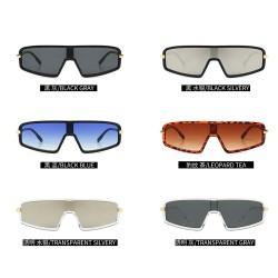 Gafas de solGafas de sol ojo de gato, extragrandes, parte superior plana de una pieza, UV400, unisex