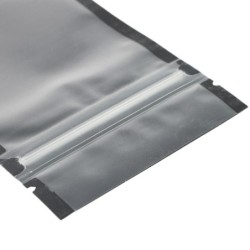 Reclosable plastic bags - mat-black / clear - 7.5 * 13 cm - 100 piecesStorage Bags