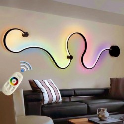 ApliquesLámpara de pared moderna - LED - Control remoto RGB - S - W - forma de línea