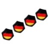 Tapas de válvulasVálvulas de rueda de coche - tapas de metal - bandera alemana - 4 piezas