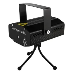 Iluminación de escenarios y eventosMini luz de escenario láser - proyector - control de voz - luz estroboscópica autopropulsada