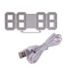 RelojesReloj de pared digital 3D moderno - LED - USB - con función de alarma