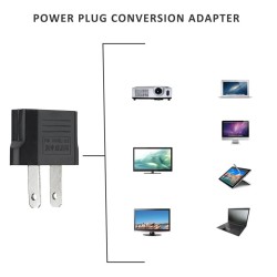 EU to US converter - adapter - round to flat - travel plug - US plugPlugs