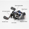 Metal fishing reel - winding ring - ultra light - magnetic brake - right / left handed - 7.2:1 - 8KGTools