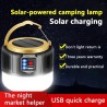 Iluminación solarLuz de camping/carpa - portátil - solar - LED - lámpara de exterior súper brillante - con control remoto - r...
