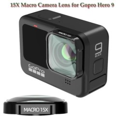 Lentes & filtrosLente de cámara macro 4K HD 15X - vidrio óptico - para GoPro Hero 9 Black Action Camera
