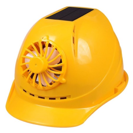 Solar powered safety helmet - with fan - construction / hard work - work safetySafety & protection
