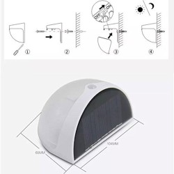 Iluminación solarAplique de jardín con energía solar - resistente al agua - 6 LED