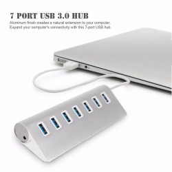 Aluminum splitter - USB 3.0 - 7 port USB - HUBHubs