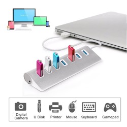Aluminum splitter - USB 3.0 - 7 port USB - HUBHubs