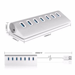 Aluminum splitter - USB 3.0 - 7 port USB - HUBHubs