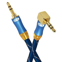 CablesCable de audio AUX jack de 35 mm - macho a macho - 90 grados - ángulo recto