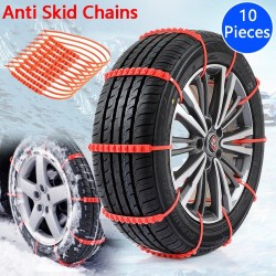 Partes de ruedaCadenas antideslizantes para neumáticos de invierno de coche - nailon - 10 piezas