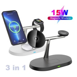 3 in 1 wireless charger - magnetic stand - fast charging - for iPhone - iWatch - AirPods - 15WAccessories