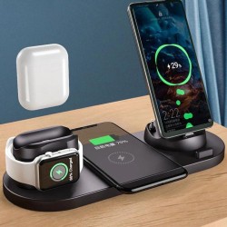 AccesoriosCargador inalámbrico - soporte de carga rápida - para iPhone - Apple Watch - AirPods