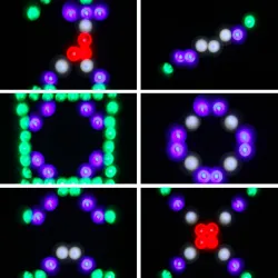 Iluminación de escenarios y eventosLámpara láser de escenario - proyector de luz - LED - 64 RGBW - 10W