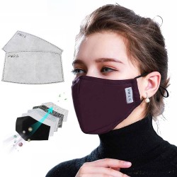 Mascarillas bucalesMascarilla protectora facial / bucal - con 2 filtros de carbón activado PM25 - reutilizable