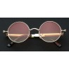 Gafas de solGafas de sol redondas góticas/steampunk - lente roja - montura de metal - UV 400 - unisex
