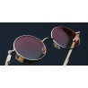 Gafas de solGafas de sol redondas góticas/steampunk - lente roja - montura de metal - UV 400 - unisex