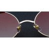 Gafas de solGafas de sol redondas góticas/steampunk - lente roja - montura de metal - UV 400 - unisex