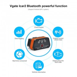 DiagnósticoVgate iCar 2 - Bluetooth - Escáner OBD2 - herramienta de diagnóstico - Elm327 OBDII