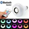 Altavoz BluetoothBombilla inteligente RGB / LED - regulable - con altavoz Bluetooth - remoto - E27 - 12W