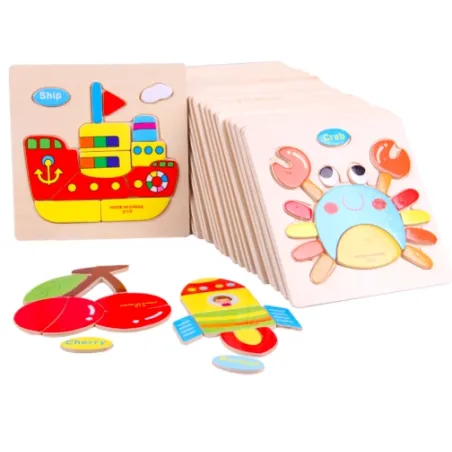 EducativoRompecabezas de madera 3D - juguete educativo