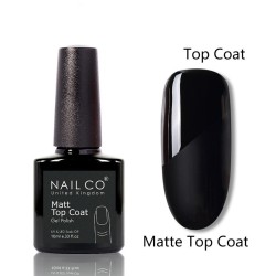 Black mat top coat - nail polish - 10mlNail polish