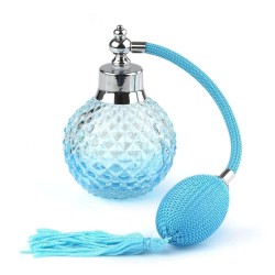 PerfumeFrasco de perfume de cristal vintage - envase vacío - con atomizador en spray - recargable - 100ml