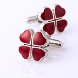 Red clover cufflinksCufflinks