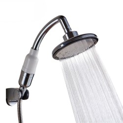 Cabezal de duchaRociador de ducha redondo - con filtro - desmontable - ahorro de agua