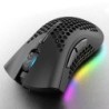 MouseBM600 - mouse inalámbrico para juegos RGB - diseño de panal - recargable - USB - 2.4G