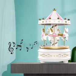 DecoraciónCarrusel con caballos - caja de música