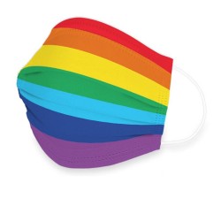 Mascarillas bucalesMáscara protectora para la cara / boca - antibacteriana - desechable - patrón de arcoíris - 10 piezas