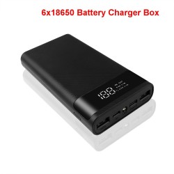 Bancos de energíaPower bank - carga rápida - caja de batería 6 * 18650 - 20000mAh USB tipo C - 5V