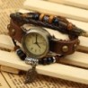 RelojesPulsera de cuero multicapa vintage - con reloj de cuarzo / perlas