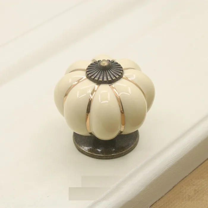 Ceramic furniture handle - pumpkin shaped knobsFurniture