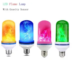 E27Lámpara de llama LED - con sensor de gravedad - 4 modos - E27 - 5W
