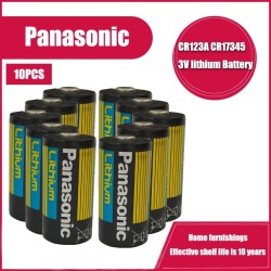 BateríasPanasonic - batería de litio - CR123A - 1400 mAh - 3V - 10 piezas